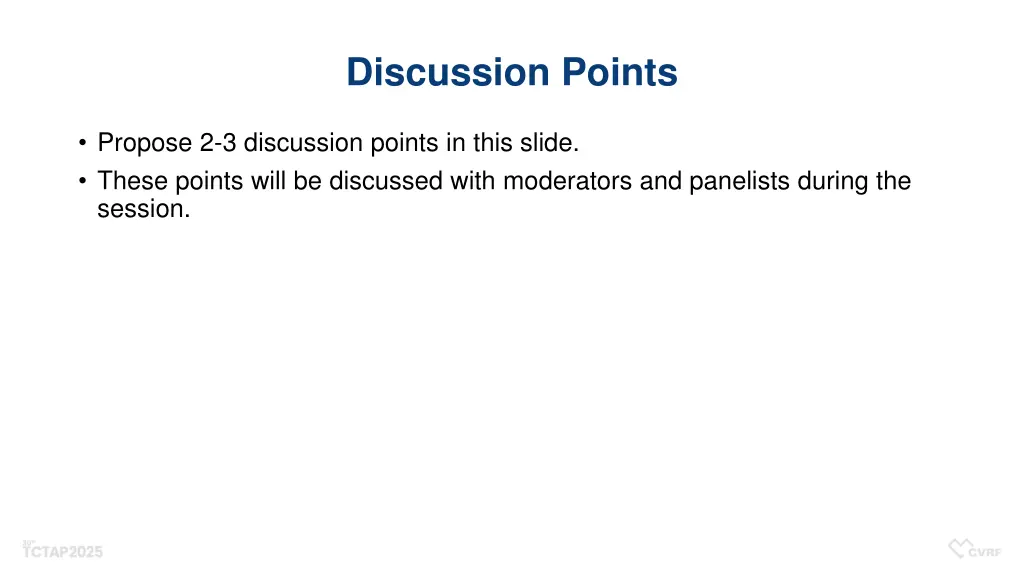 discussion points