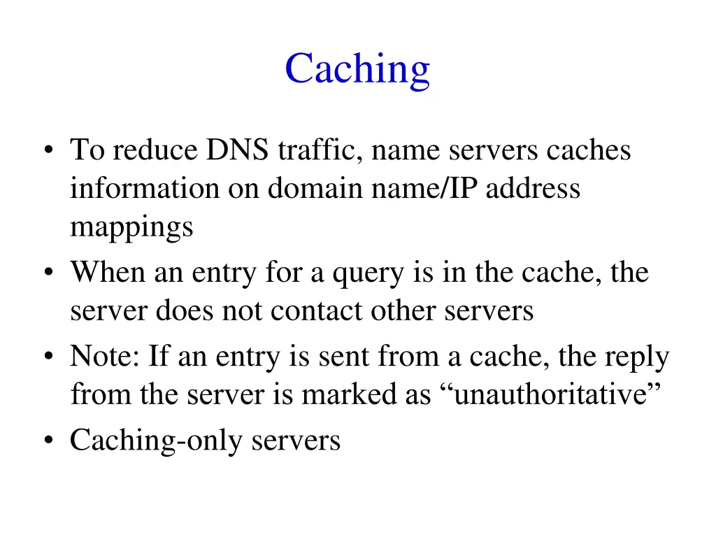 caching