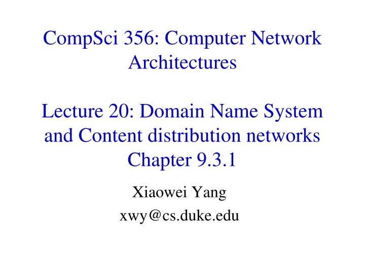 compsci 356 computer network architectures