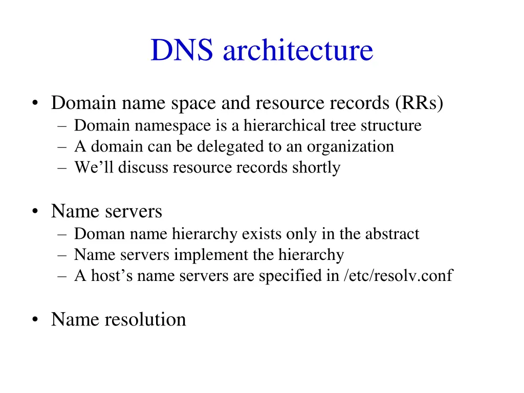 dns architecture