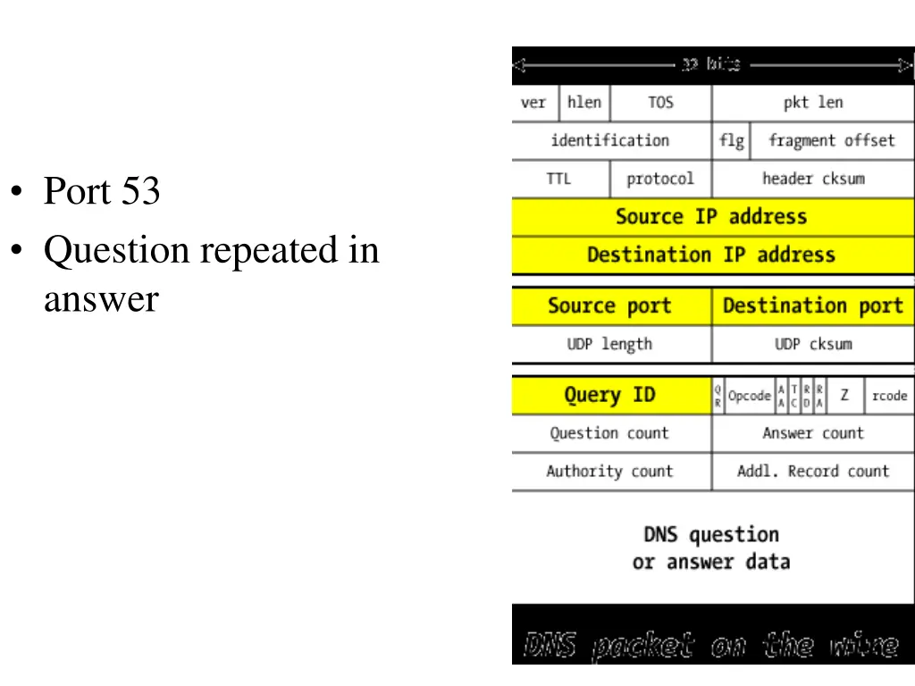port 53 question repeated in answer