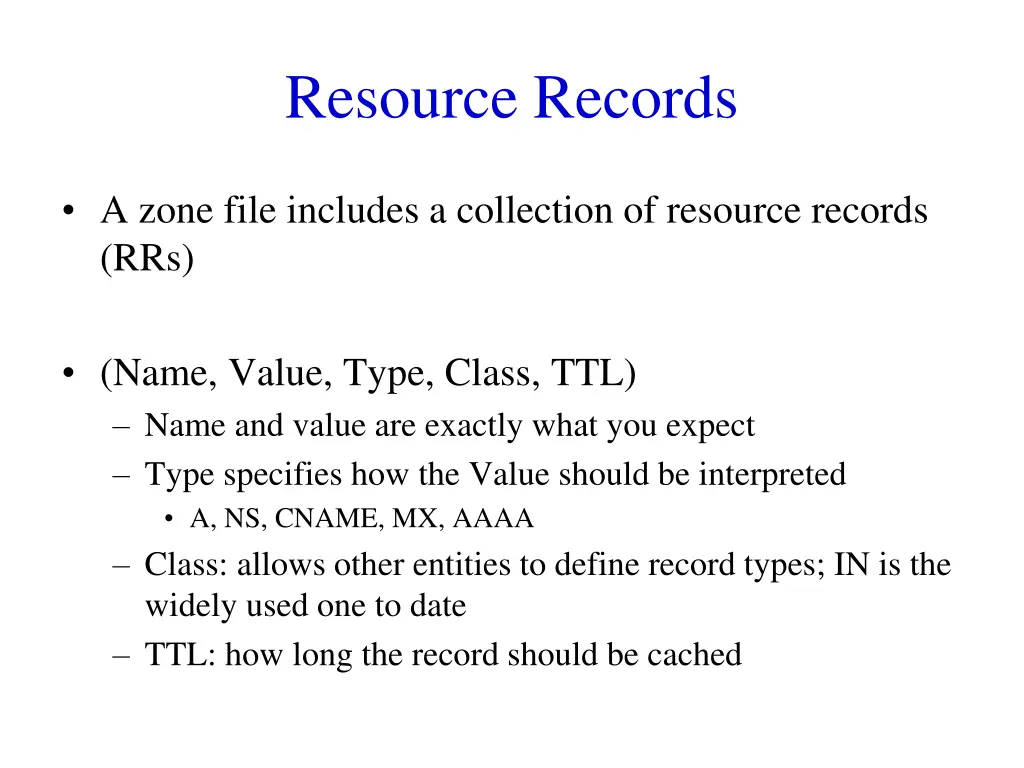 resource records