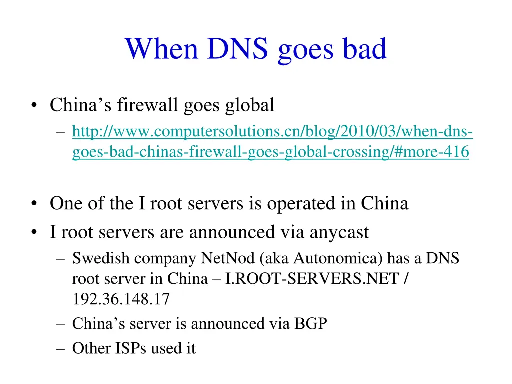 when dns goes bad