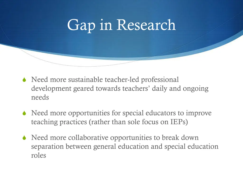 gap in research