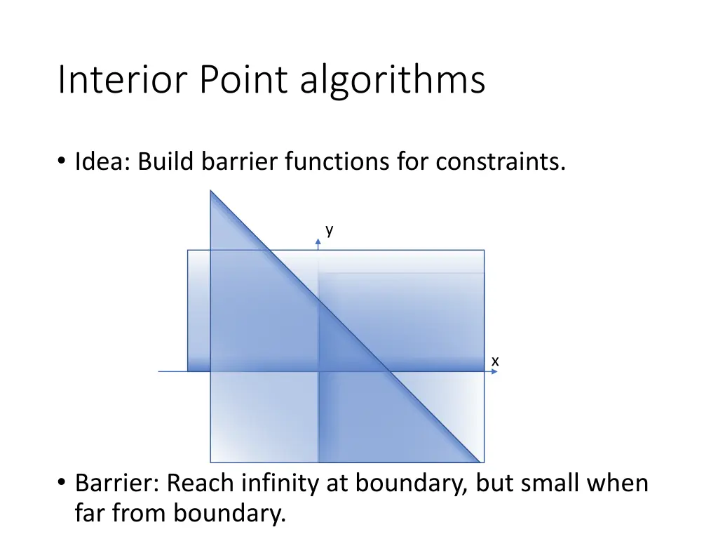 interior point algorithms