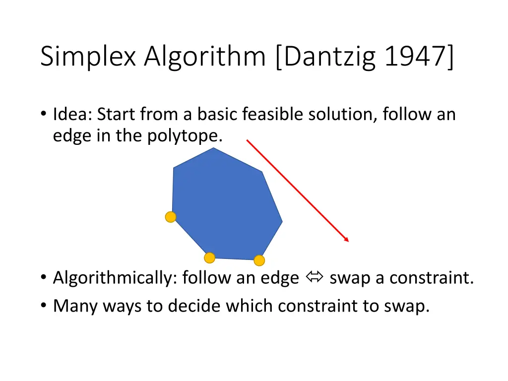 simplex algorithm dantzig 1947