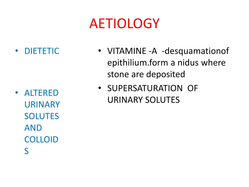 aetiology