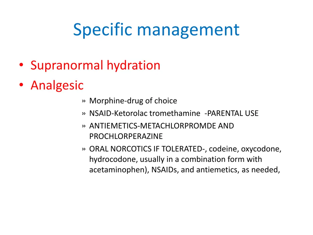 specific management