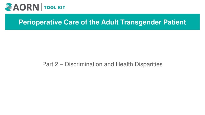 perioperative care of the adult transgender