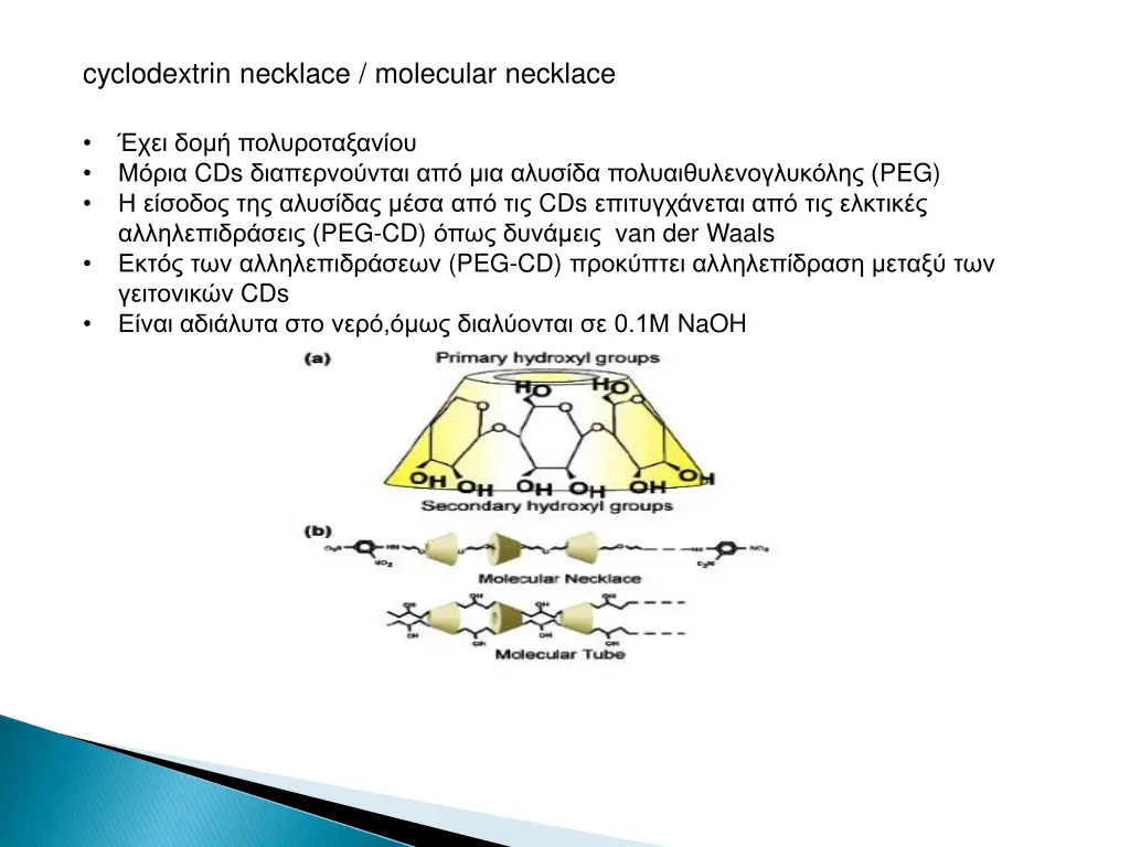 cyclodextrin necklace molecular necklace