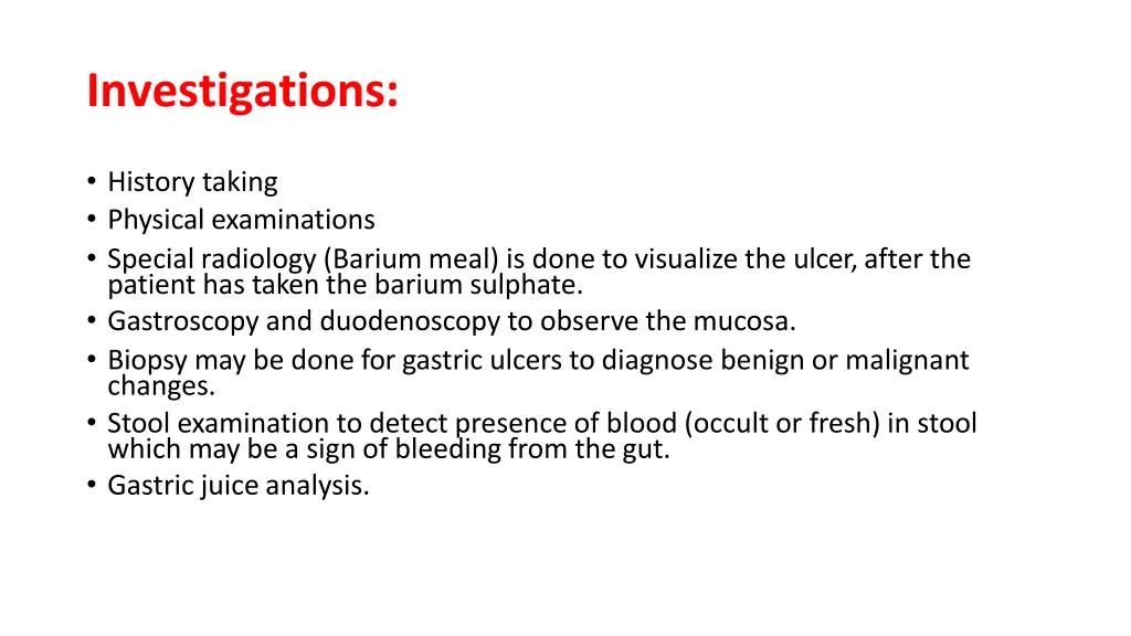 investigations