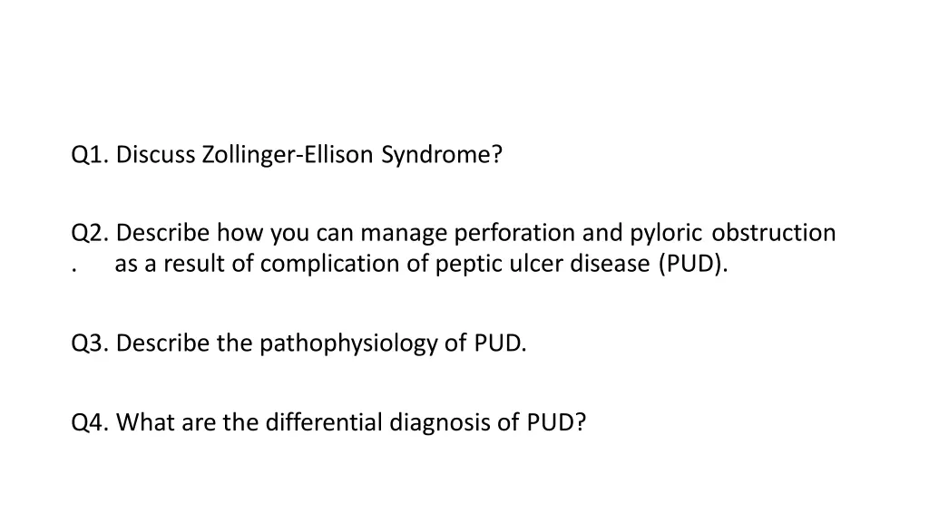 q1 discuss zollinger ellison syndrome