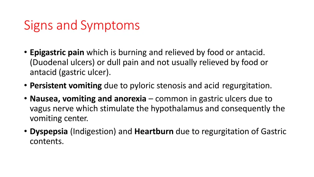 signs andsymptoms