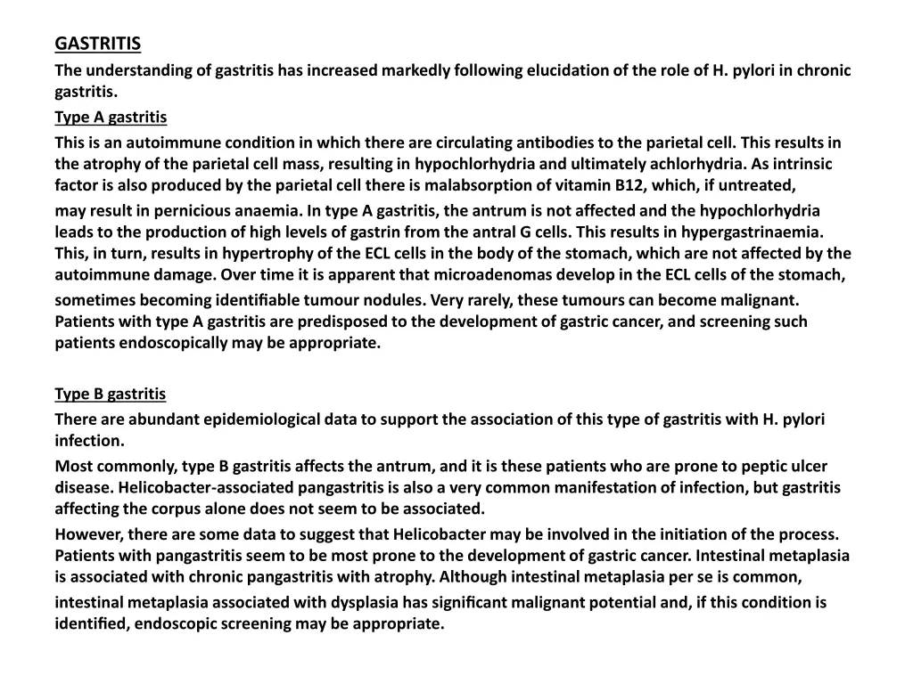 gastritis the understanding of gastritis