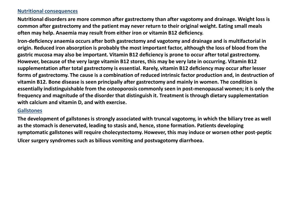 nutritional consequences nutritional disorders