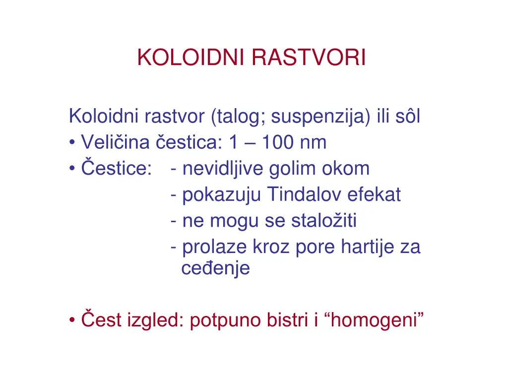 koloidni rastvori