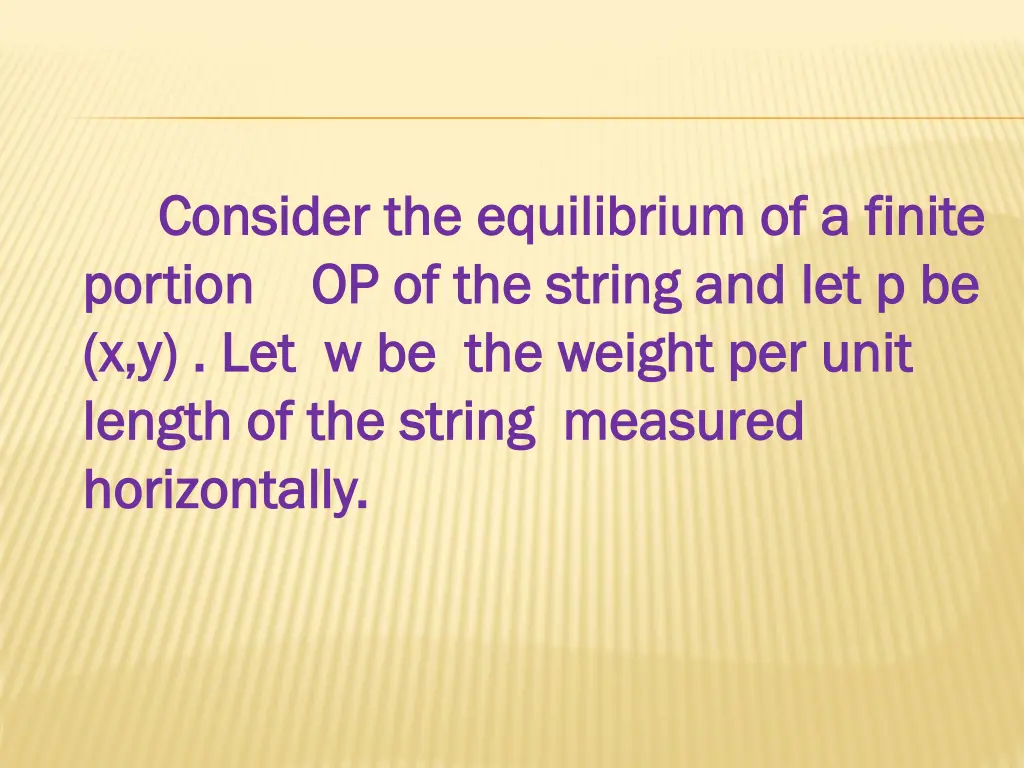 consider the equilibrium of a finite consider