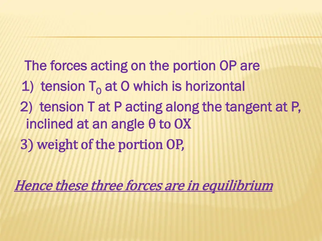 the forces acting on the portion