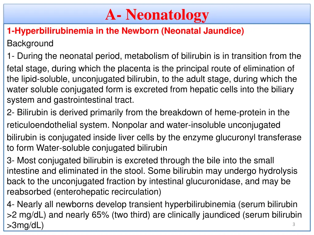 a neonatology