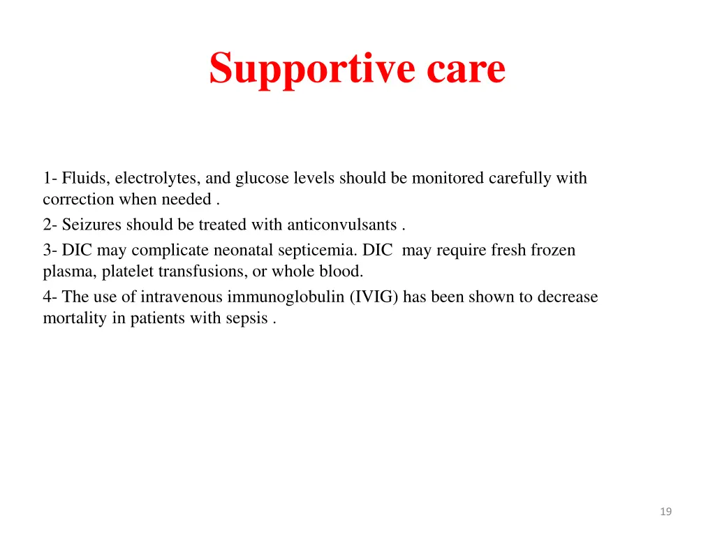 supportive care