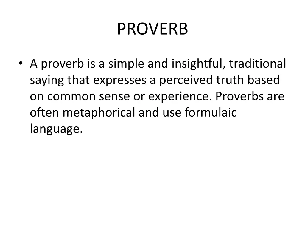 proverb