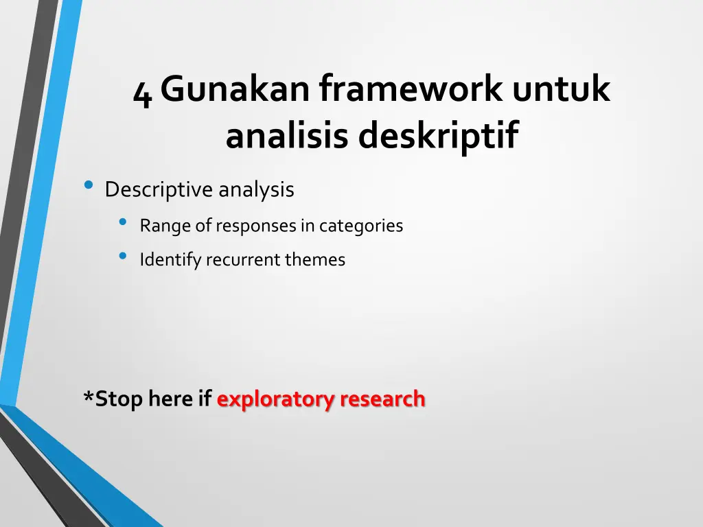4 gunakan framework untuk analisis deskriptif
