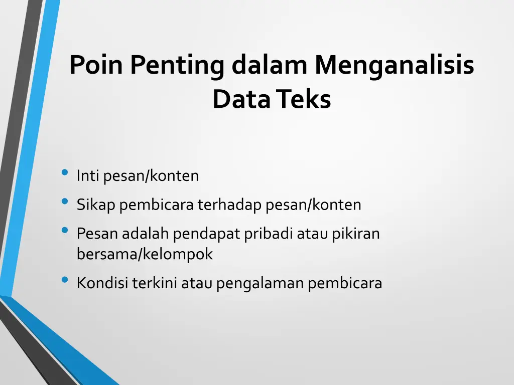 poin penting dalam menganalisis data teks