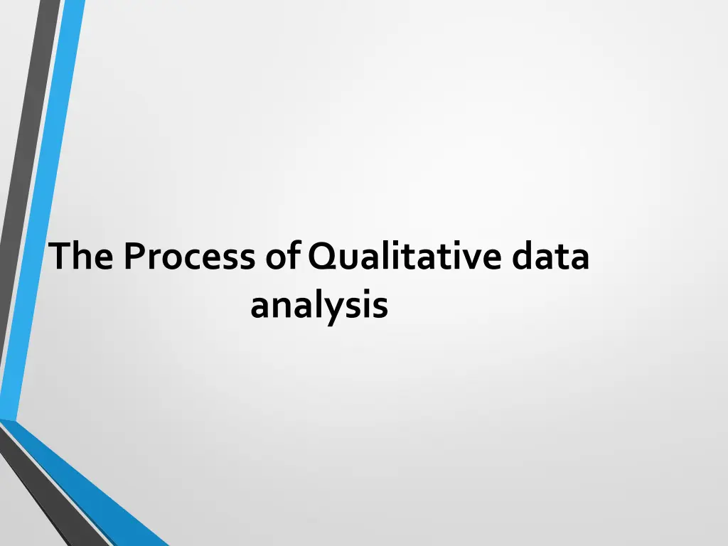 the process of qualitative data analysis