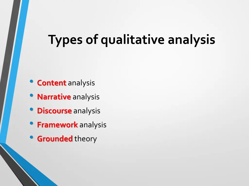 types of qualitative analysis