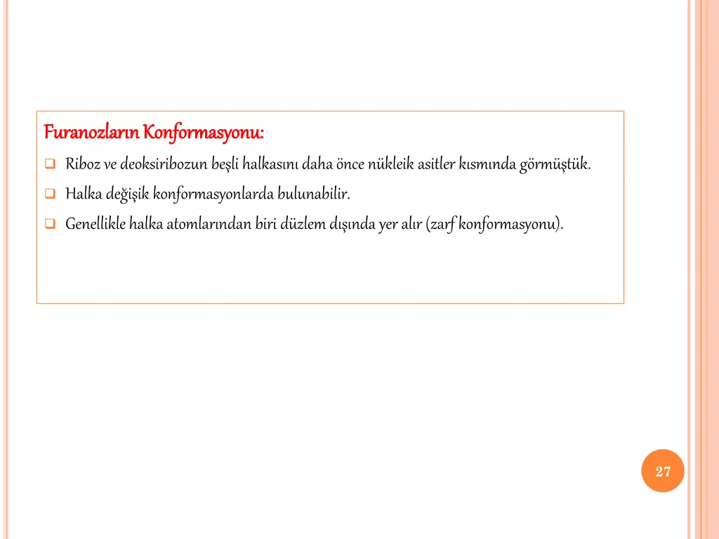 furanozlar n furanozlar n konformasyonu