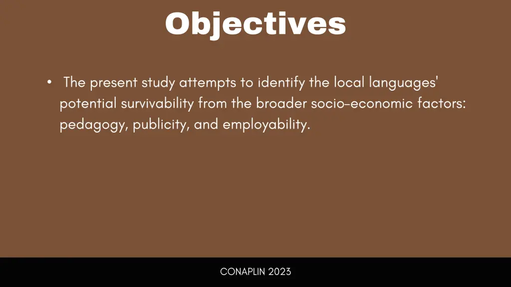 objectives