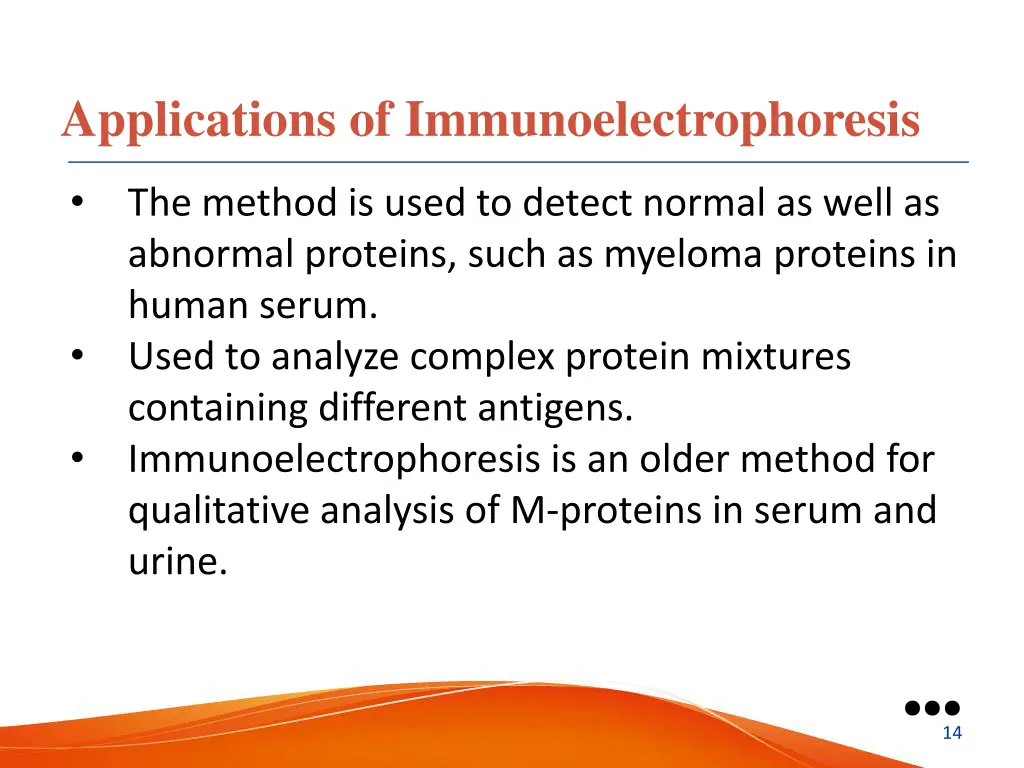 applications of immunoelectrophoresis 1