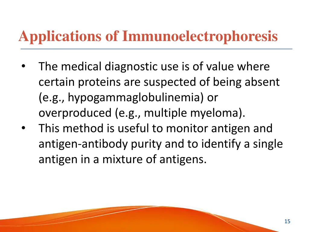 applications of immunoelectrophoresis 2