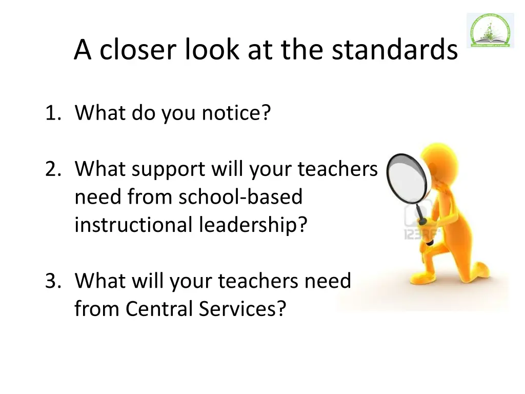 a closer look at the standards