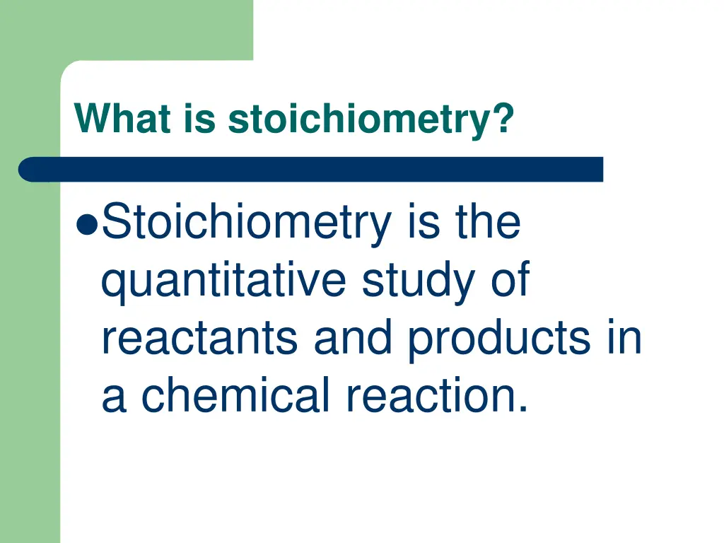 what is stoichiometry