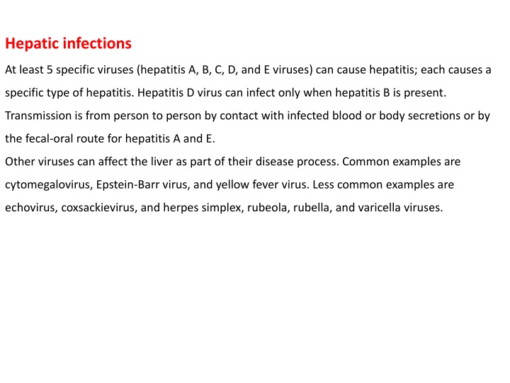 hepatic infections