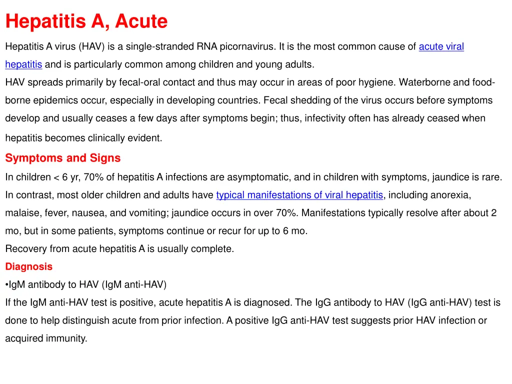 hepatitis a acute