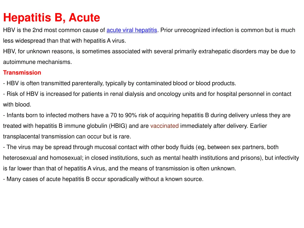 hepatitis b acute hbv is the 2nd most common