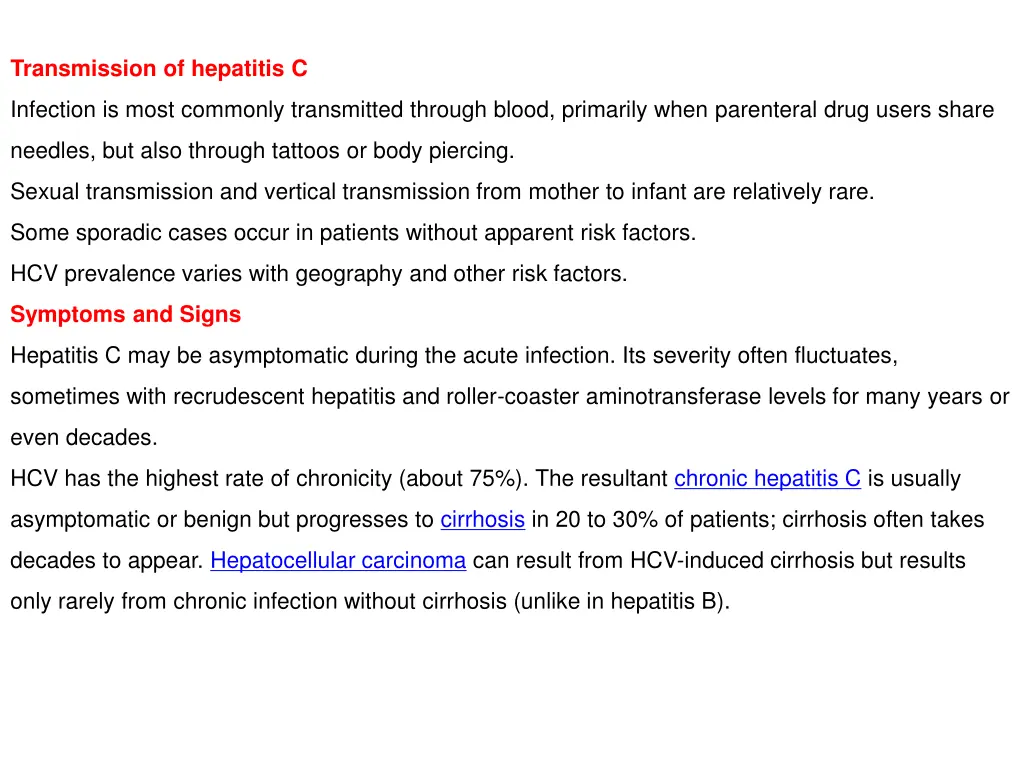 transmission of hepatitis c