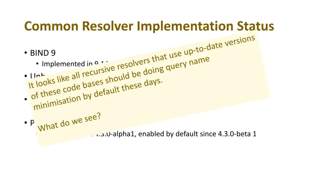 common resolver implementation status 1