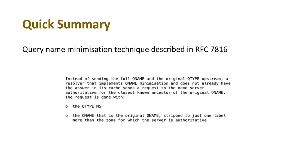 quick summary 1