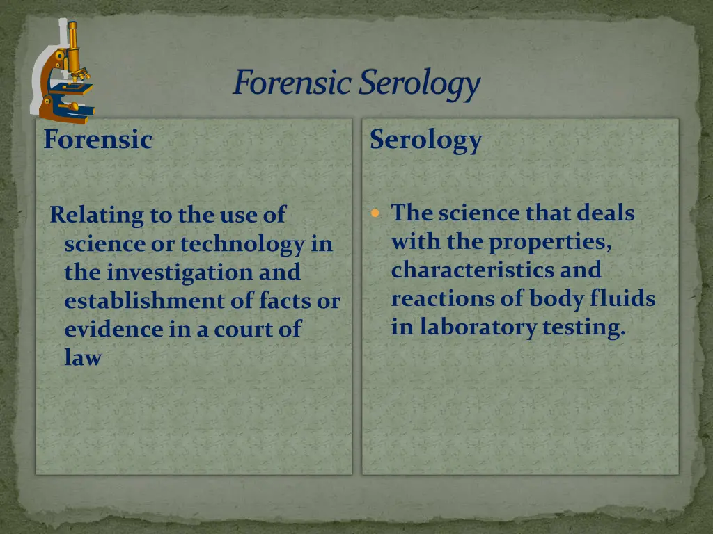 forensic serology