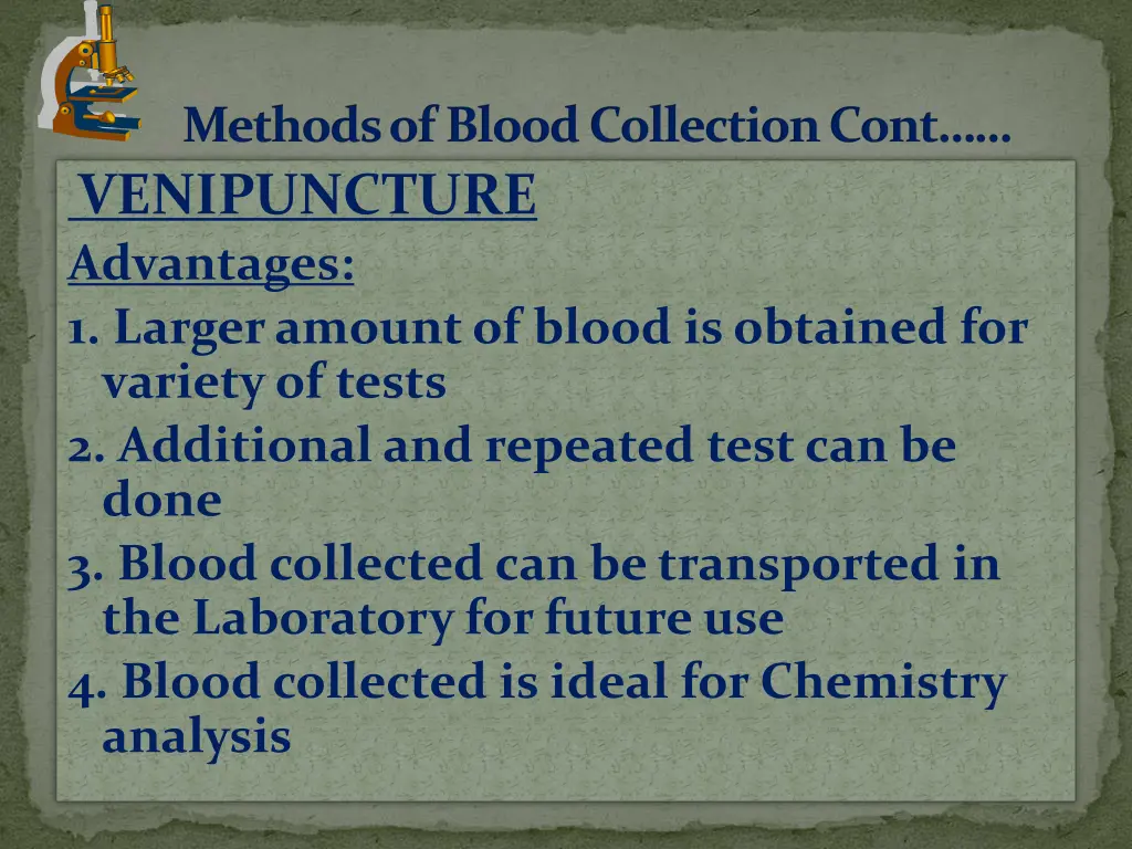 methods of blood collection cont 3