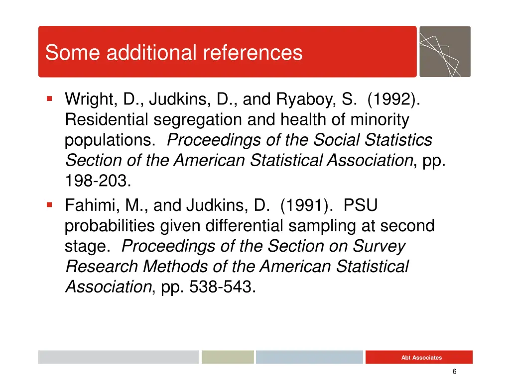some additional references