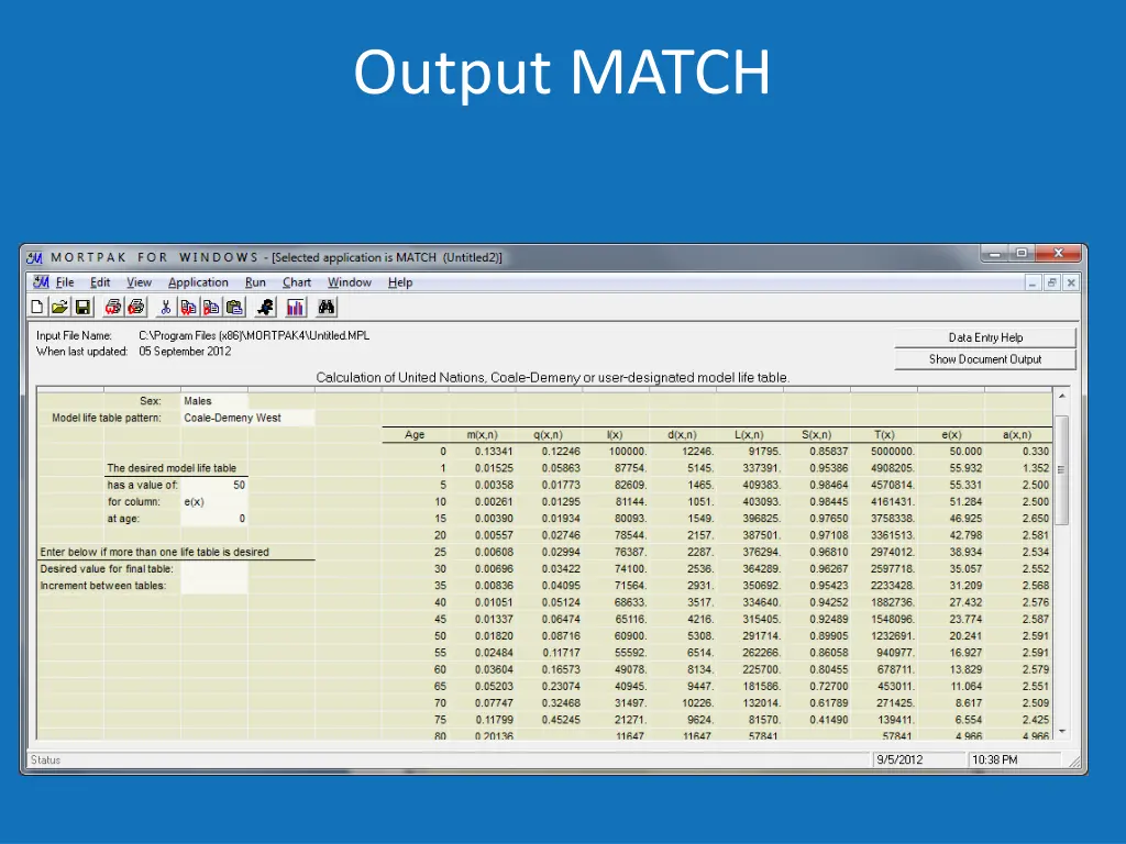 output match