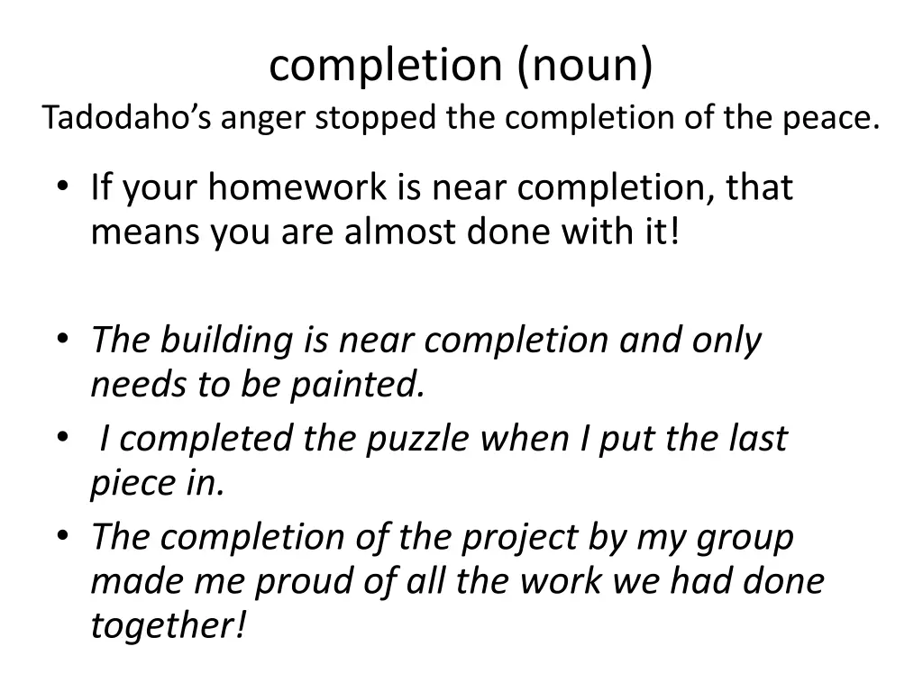completion noun