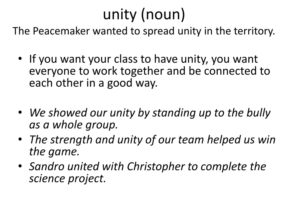 unity noun