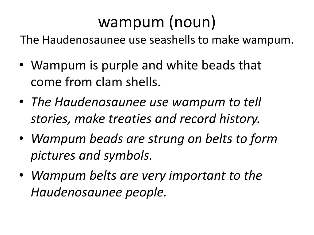 wampum noun