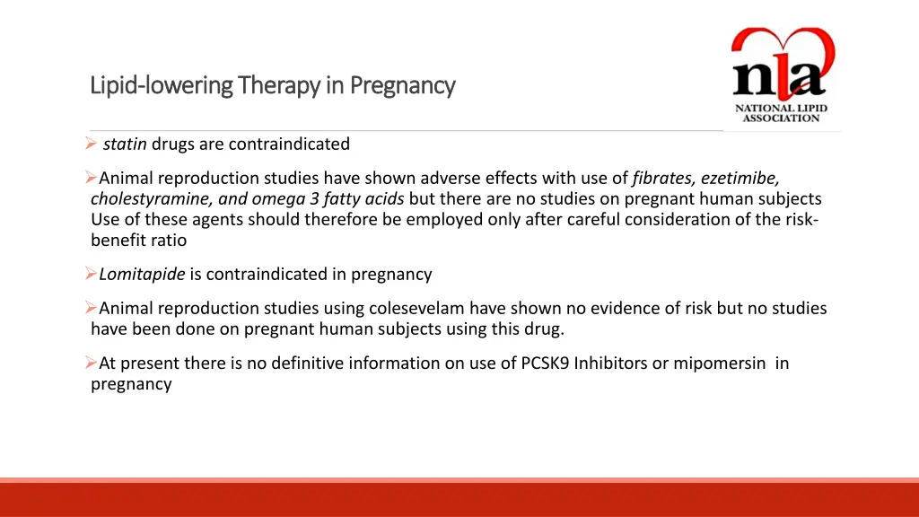 lipid lipid lowering therapy in pregnancy