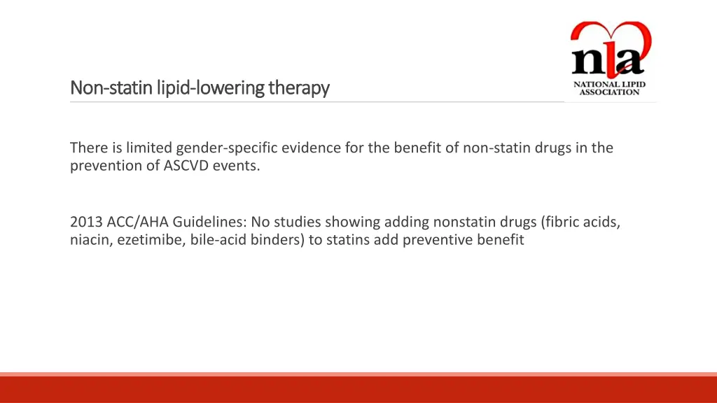 non non statin lipid statin lipid lowering